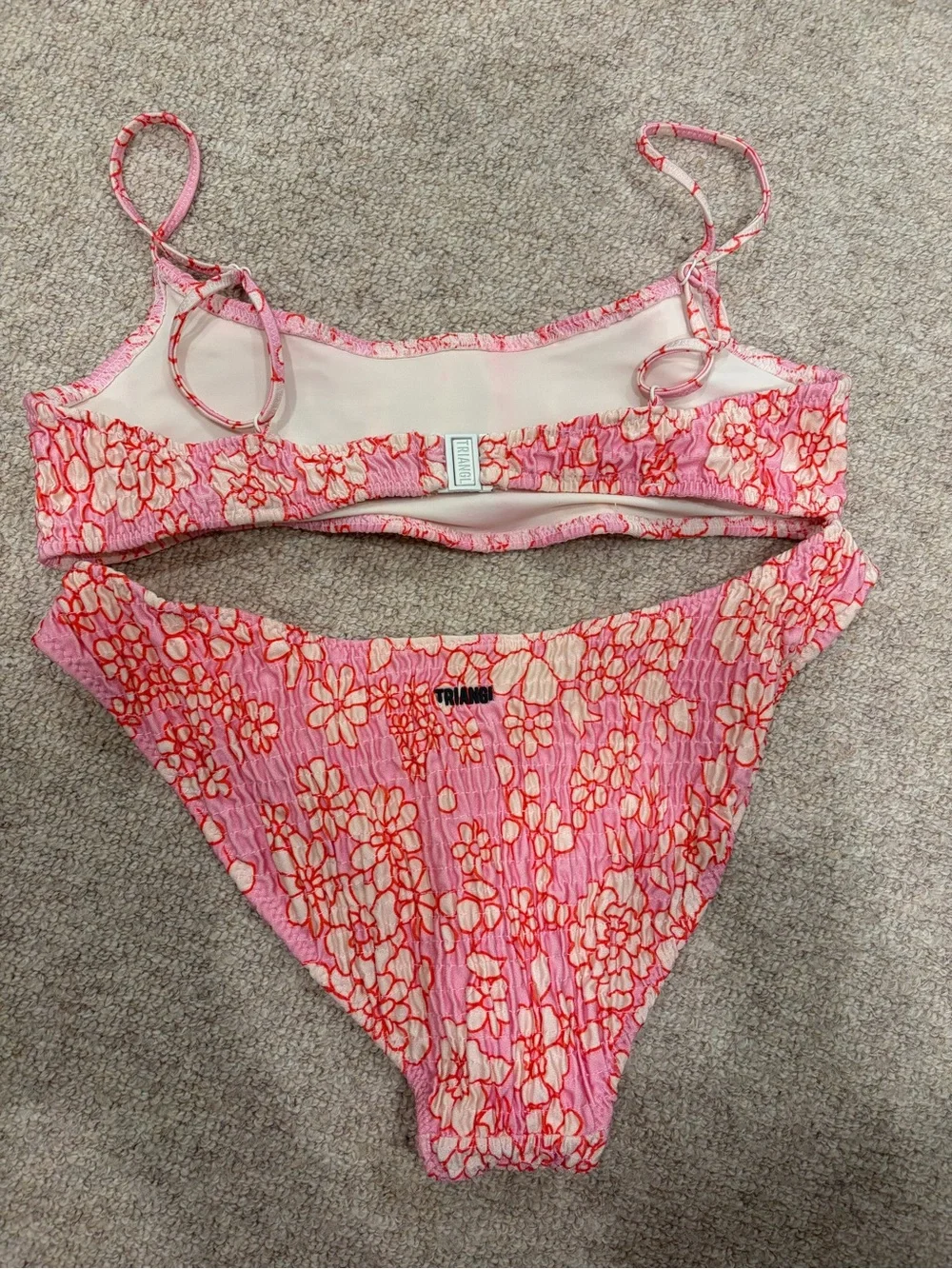 triangl swimwear Pink Floral Two-Piece Bikini